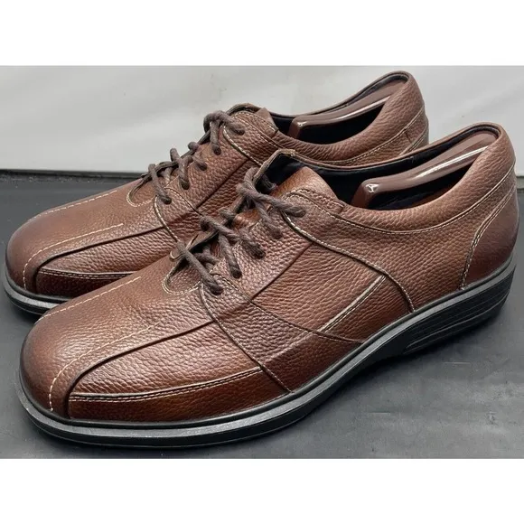 Gravity Defyer GF Brown Leather Oxford Lace up Dress Shoes TB8059B NEW Mens 11