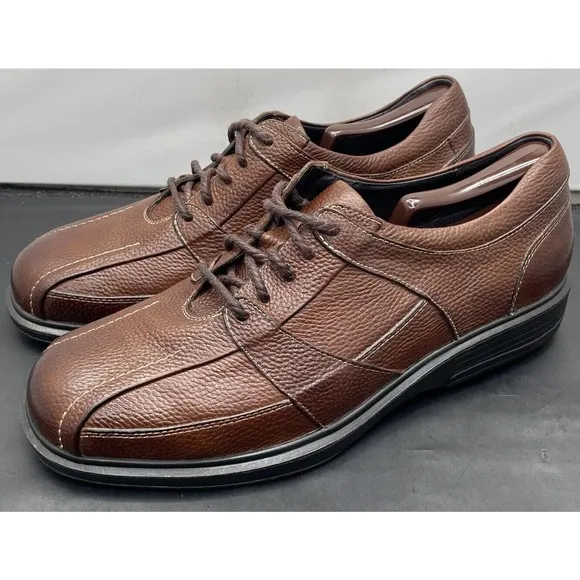 Gravity Defyer GF Brown Leather Oxford Lace up Dress Shoes TB8059B NEW Mens 11