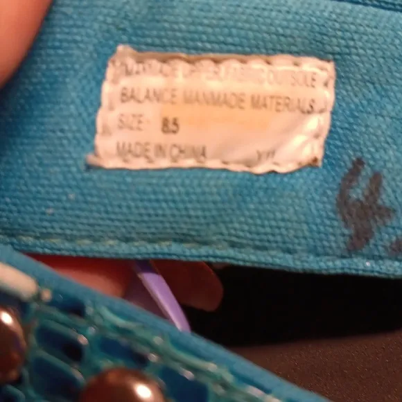 Grazie Women's Blue Embellished Sandals 8.5