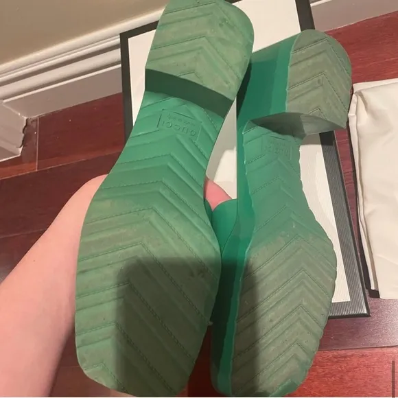 Gucci Green Women's Slide Sandals