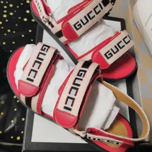 Gucci Red and White Sandals