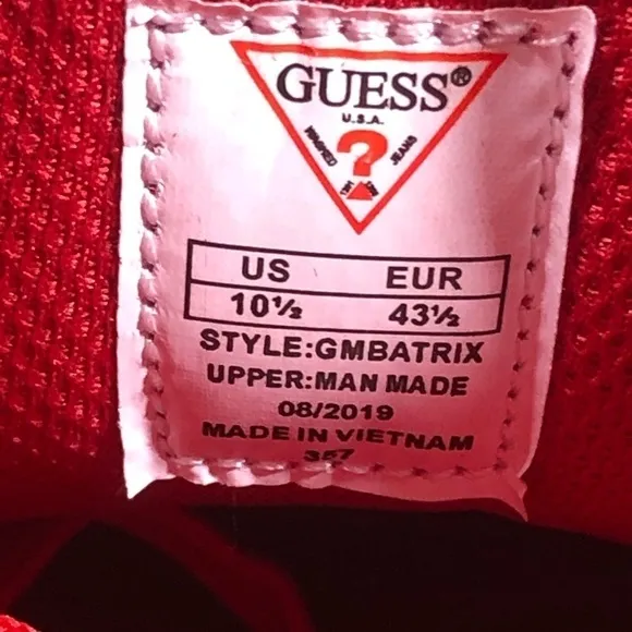 GUESS Red Batrix Sneakers Shoes