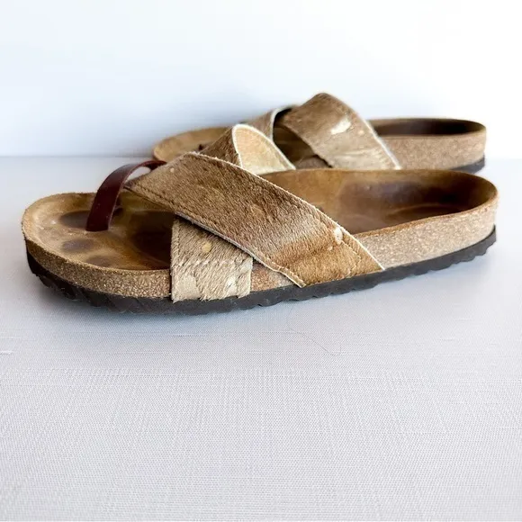 Handmade Custom Calf Hair Birkenstocks - Size 41