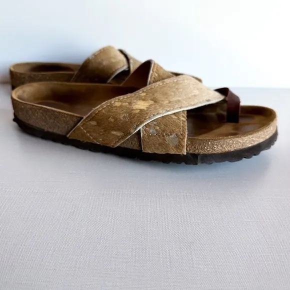 Handmade Custom Calf Hair Birkenstocks - Size 41