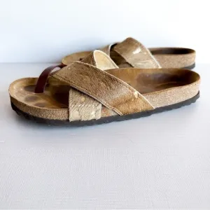 Handmade Custom Calf Hair Birkenstocks - Size 41