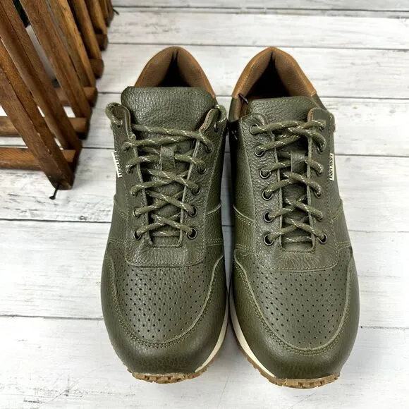 Hari Mari Men Green Retro Runner Sneakers Size‎ 10 Casual Shoes Trainers