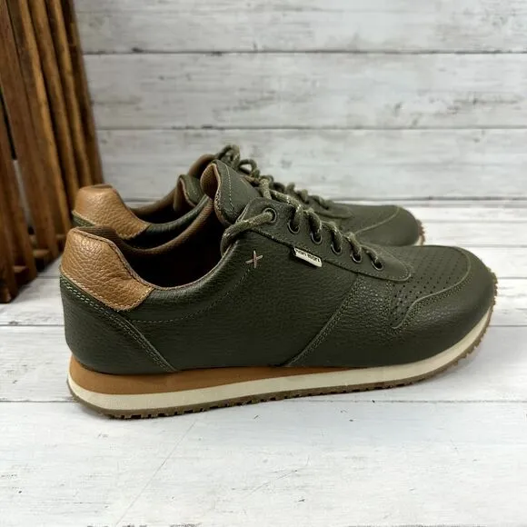 Hari Mari Men Green Retro Runner Sneakers Size‎ 10 Casual Shoes Trainers