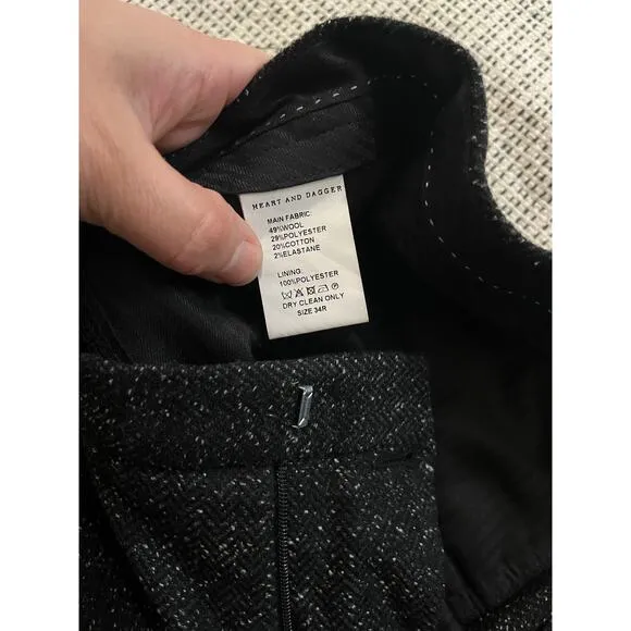 Heart and dagger black pants 34R