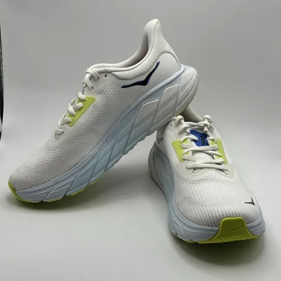 HOKA Arahi 7 Blanc De Blanc Virtual Blue BVR Mens Size 9.5D