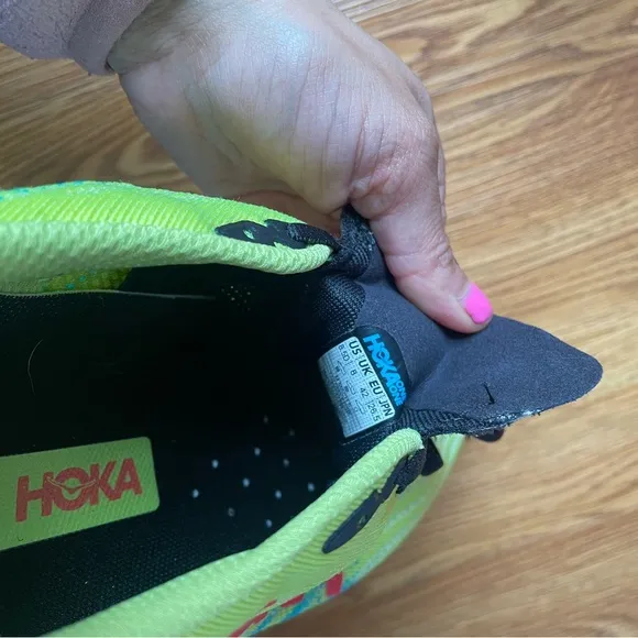HOKA Men's Yellow and Blue Running Shoes