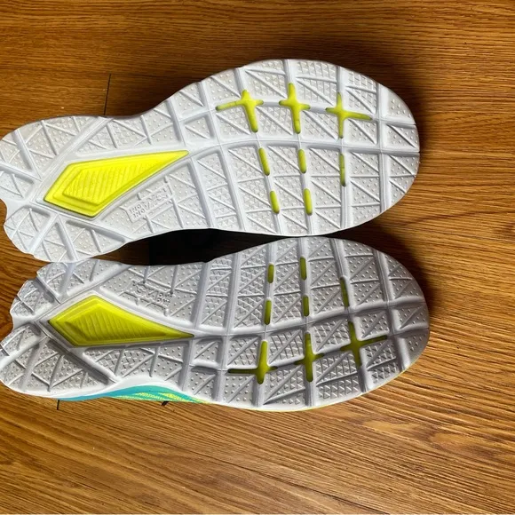 HOKA Men's Yellow and Blue Running Shoes