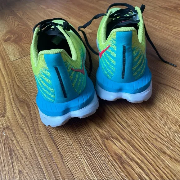 HOKA Men's Yellow and Blue Running Shoes
