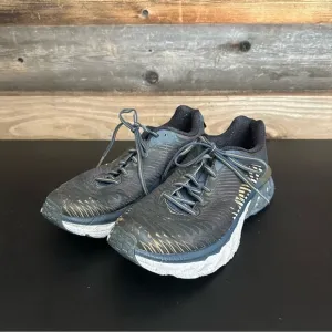 Hoka One One Arahi Men Running Shoes Black Gray 9 Athletic Trainers Sneakers