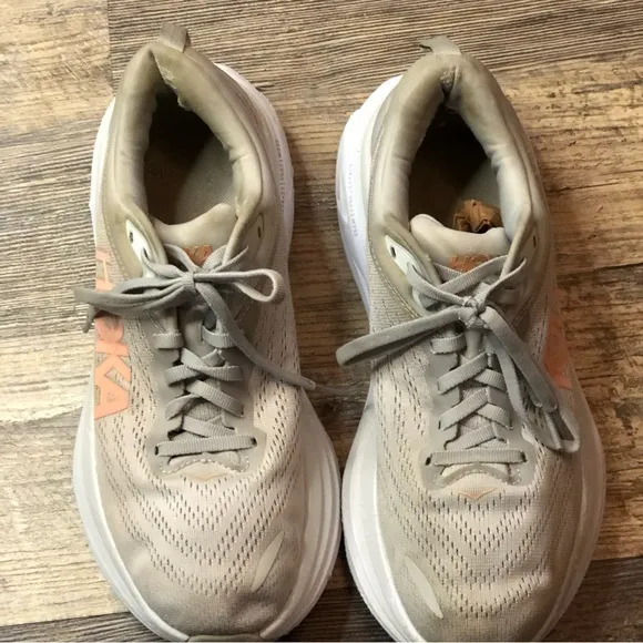 HOKA One One Bondi 8 Running/Walking Shoes Harbor Mist/Lunar Walk Size 9B