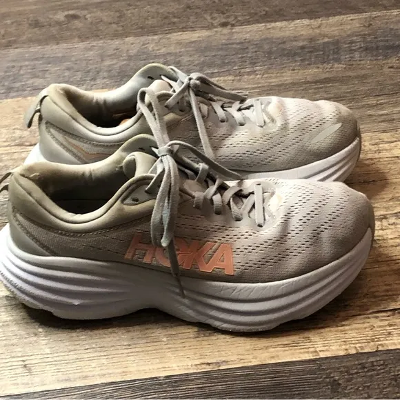 HOKA One One Bondi 8 Running/Walking Shoes Harbor Mist/Lunar Walk Size 9B