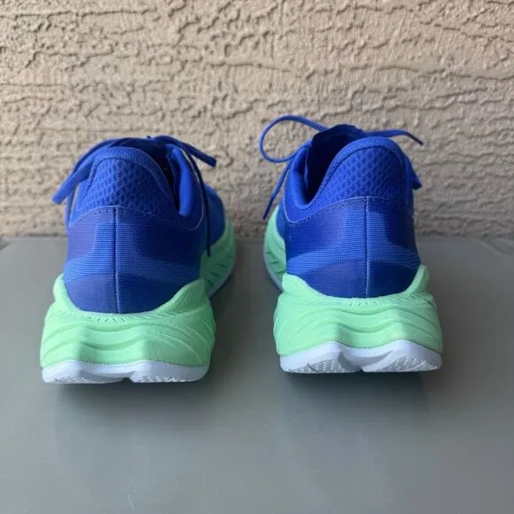 Hoka One One Carbon X 2 Running Shoes Men Size 12D Blue Green Athletic Walking