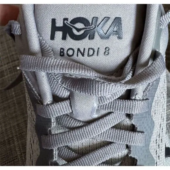 Hoka One One Men's Bondi 8 Running Shoes Gray Size 10D Athletic Sneaker