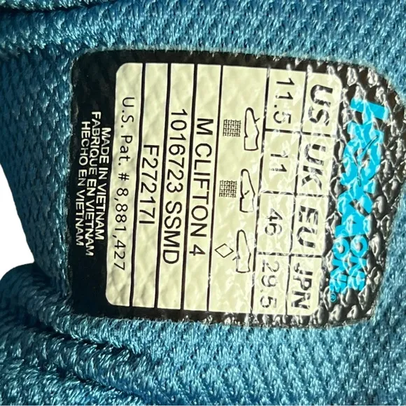 Hoka One One Mens Clifton 4 1016723 SSMD Yellow Running Shoes size 11.5