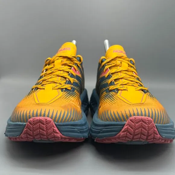 Hoka One One Speedgoat 4 Women's 7 Yellow Athletic Sneakers Lace Up Low Top