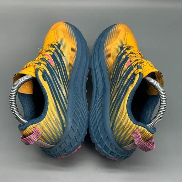 Hoka One One Speedgoat 4 Women's 7 Yellow Athletic Sneakers Lace Up Low Top