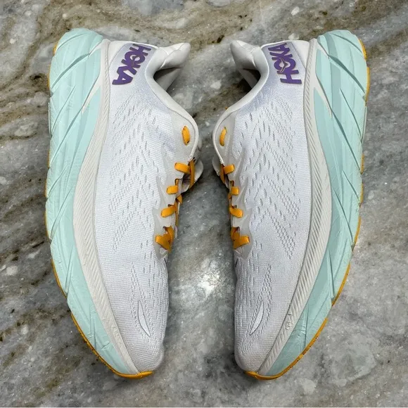 HOKA Women’s 12 D Wide Clifton 8 Running Walking Shoes Blanc De Blanc Comfort