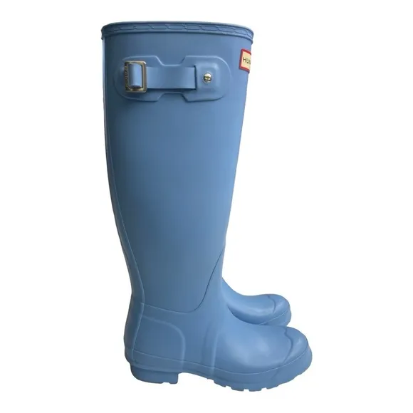 Hunter Original Tall Matte Forget Me Not Rain Boots Sz US 5, Euro 36