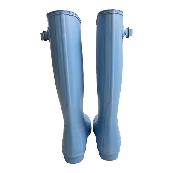 Hunter Original Tall Matte Forget Me Not Rain Boots Sz US 5, Euro 36