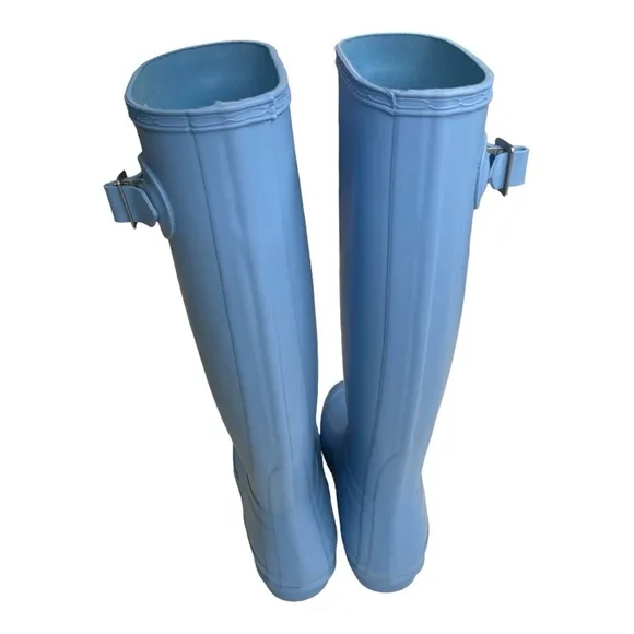 Hunter Original Tall Matte Forget Me Not Rain Boots Sz US 5, Euro 36