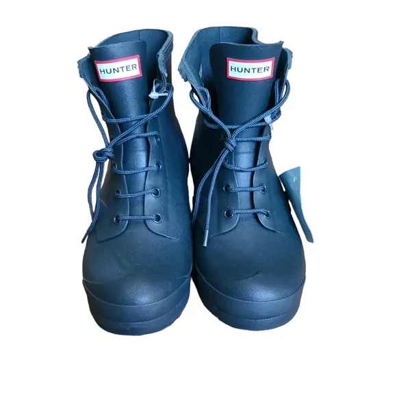 HUNTER Rain / Snow Boots Fark Green Wellington Boys Sz 5 NEW NWT