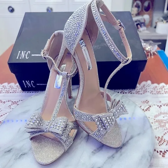 ❤️INC MACYS INTERNATIONAL-CONCEPTS T-STRAP DRESS HEELS SHOES 4” HEELS❤️