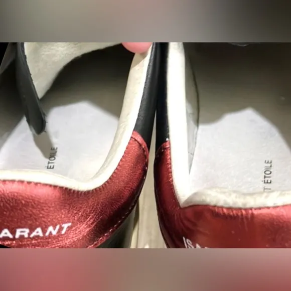 Isabel Marant Bart leather sneakers in Black &amp; Red colors EU Size 36 = US 5.5