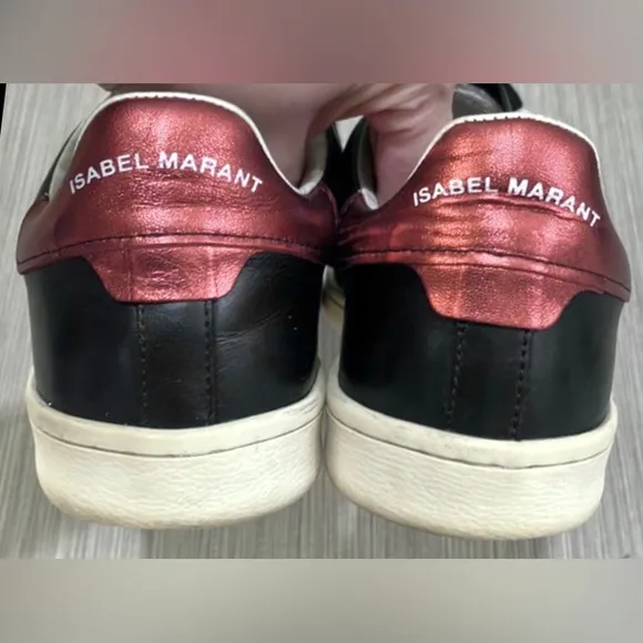 Isabel Marant Bart leather sneakers in Black &amp; Red colors EU Size 36 = US 5.5
