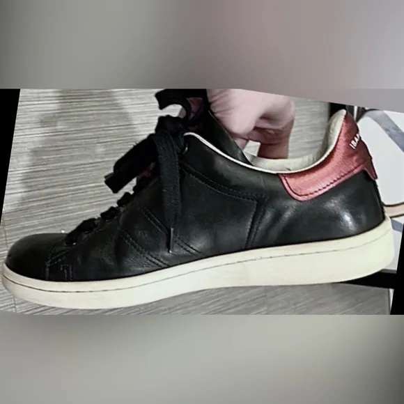 Isabel Marant Bart leather sneakers in Black &amp; Red colors EU Size 36 = US 5.5