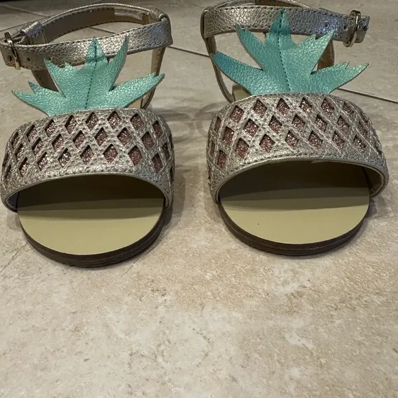 Janie and Jack pineapple sandals toddler girl size 7