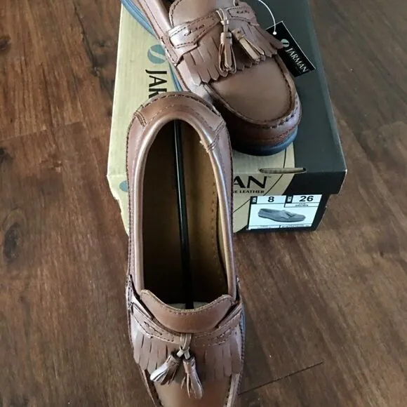 Jarman 551252219 Brown Leather Casual Loafer Sz 8