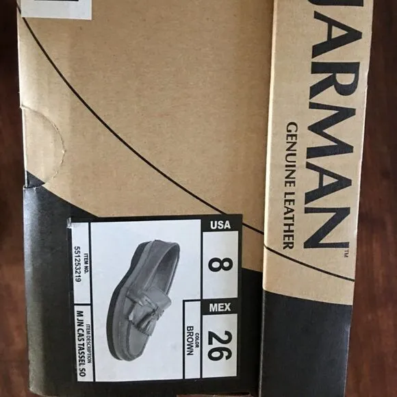 Jarman 551252219 Brown Leather Casual Loafer Sz 8