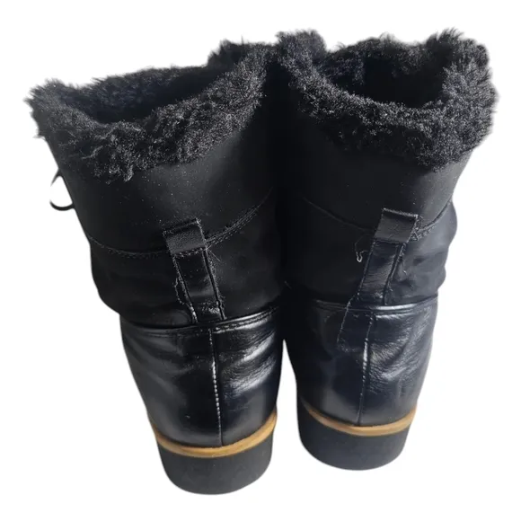 JBU by Jambu Bristol Women's Black Fur Lined Winter Snow Boots Size 8.5 M