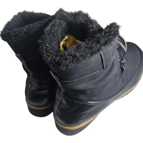 JBU by Jambu Bristol Women's Black Fur Lined Winter Snow Boots Size 8.5 M