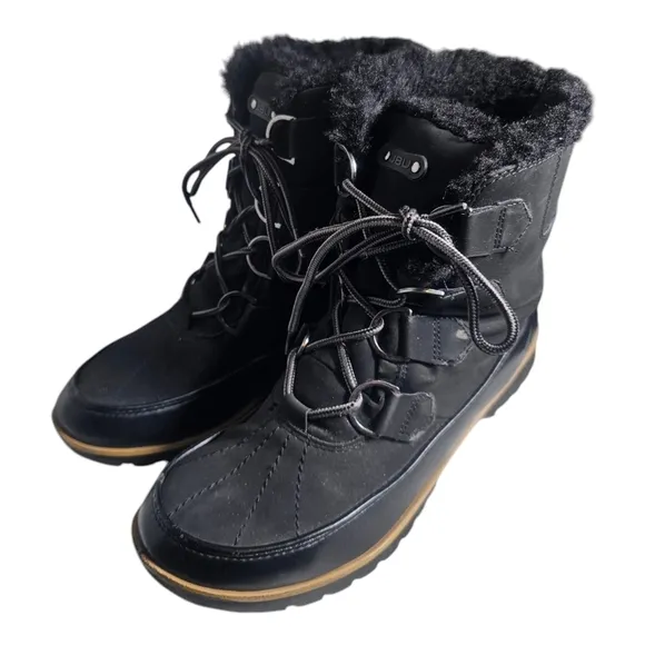 JBU by Jambu Bristol Women's Black Fur Lined Winter Snow Boots Size 8.5 M