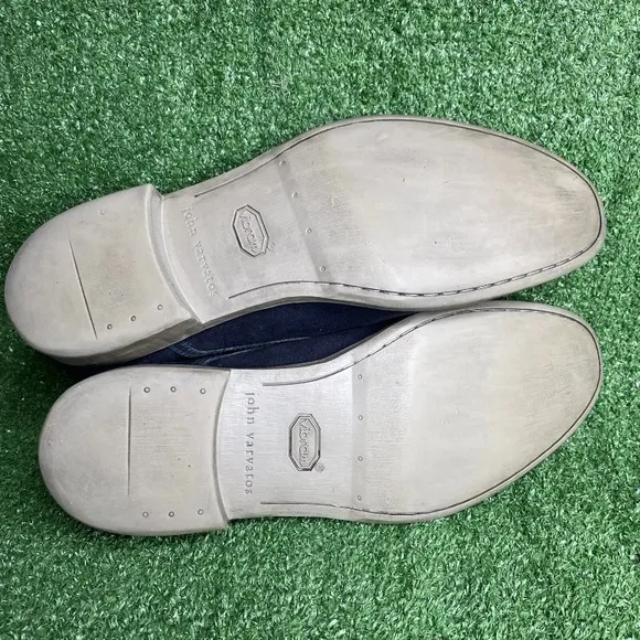John Varvatos EUC Mens Slip-On Blue Suede Casual Shoes Vibram Sole Size 10.5