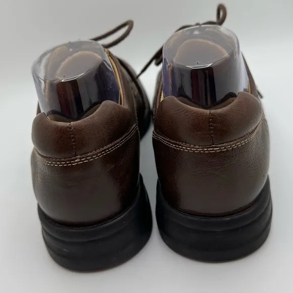 Johnston &amp; Murphy Men’s Shuler Leather Tie Dress Shoes Size 9.5 Brown