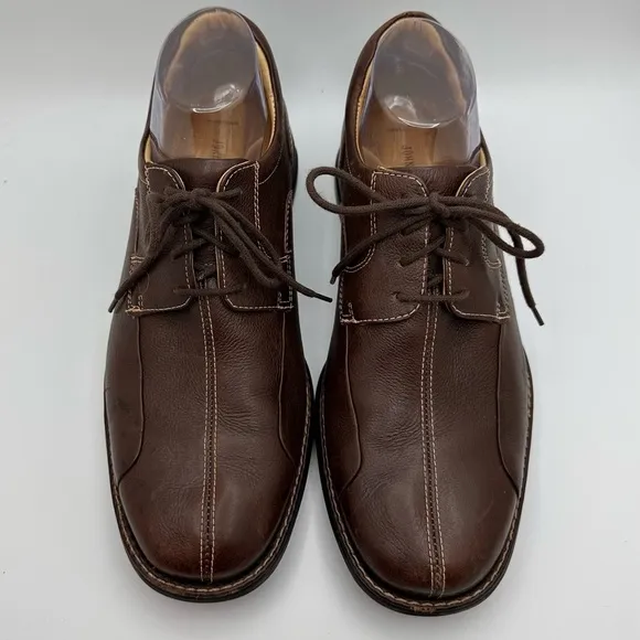 Johnston &amp; Murphy Men’s Shuler Leather Tie Dress Shoes Size 9.5 Brown