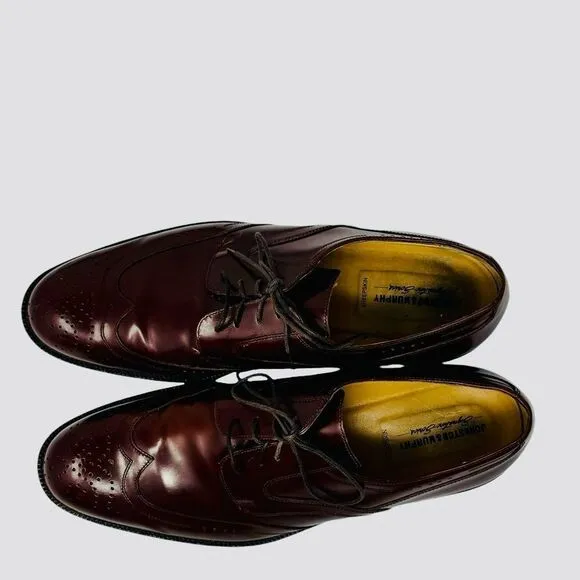 Johnston &amp; Murphy. Men’s Dark Brown Wingtip Sheepskin Dress Shoes. Size 11.