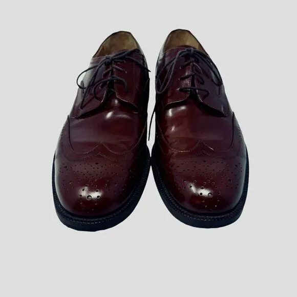 Johnston &amp; Murphy. Men’s Dark Brown Wingtip Sheepskin Dress Shoes. Size 11.