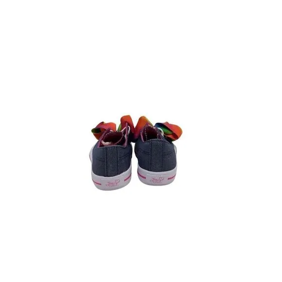 JoJo Siwa Sneakers Denim w/Bow Shoes Girls Size 4