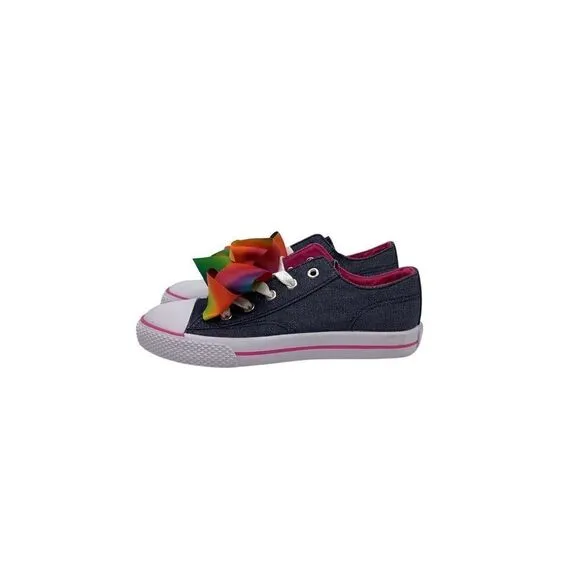 JoJo Siwa Sneakers Denim w/Bow Shoes Girls Size 4