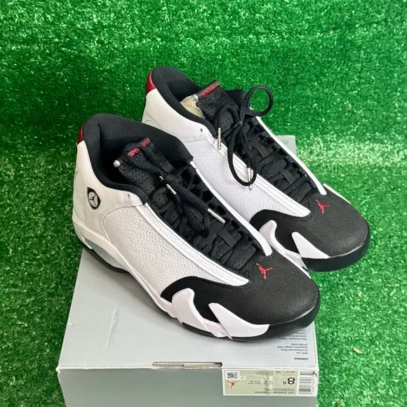 Jordan 14 Athletic Shoes - White, Black, Red