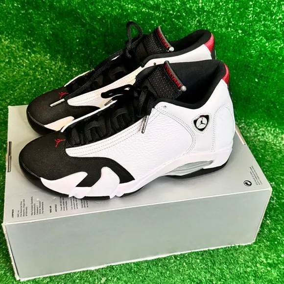 Jordan 14 Athletic Shoes - White, Black, Red