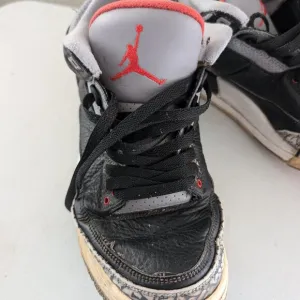 Jordan 3 Retro OG Mid Black Cement Sneakers Shoes Size US 9 Men's 854262-001