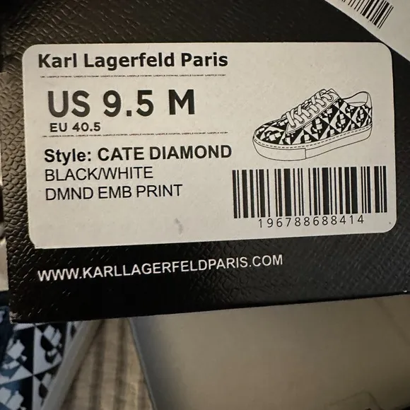 Karl Lagerfeld Cate Diamond Lace Up Sneakers